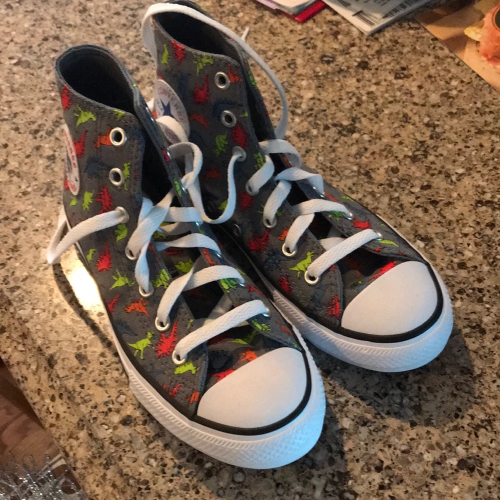 Boys dinosaur converse sneakers